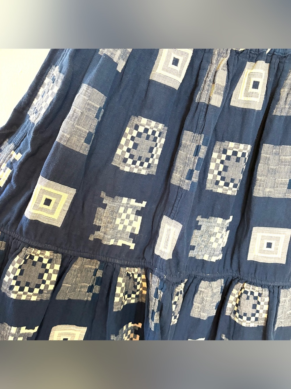 Ace & jig rara cotton flounce reversible skirt in Mediterranean and sand dollar - Picture 3 of 7